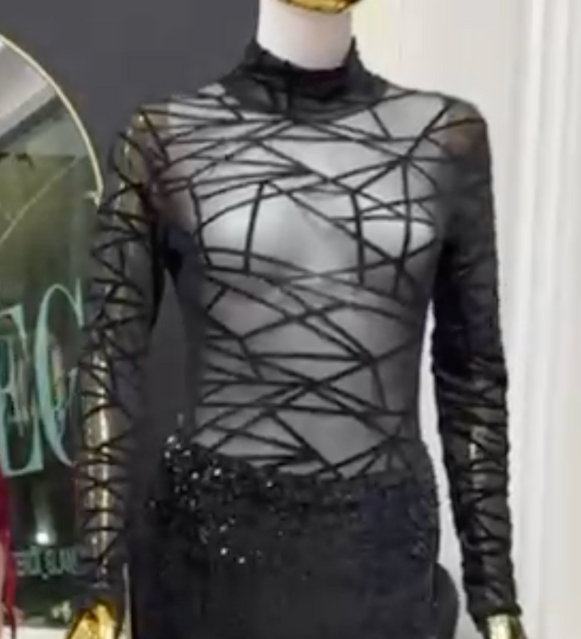 Blusa Mesh “Night Lines”