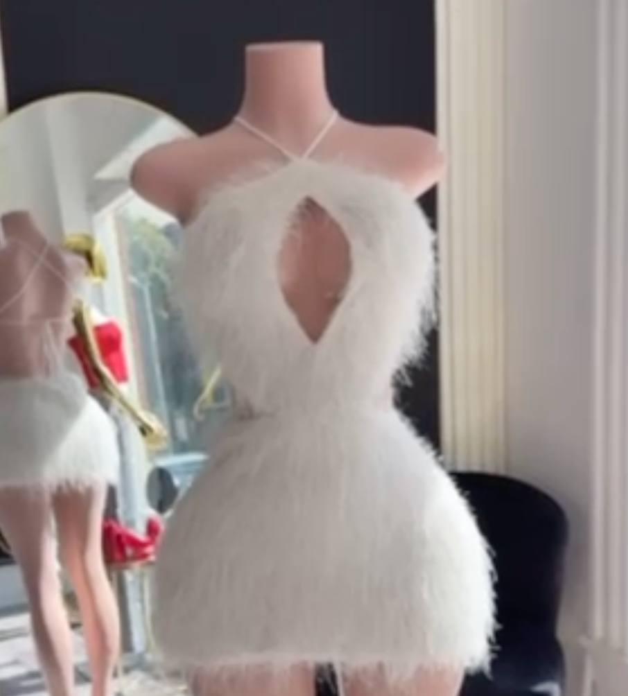 Mini Vestido Blanco “Feather Dream”