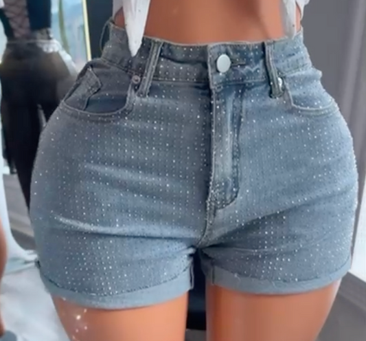 Shorts Denim “Diamond Glow”