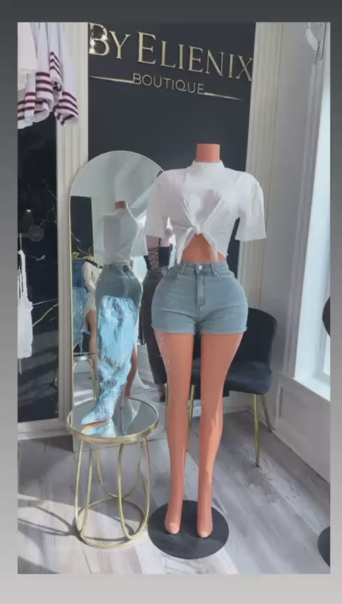 Shorts Denim “Diamond Glow”